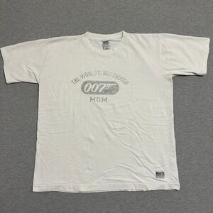 Roots Athletics James Bond 007 The World Is Not Enough MGM Shirt‎ White Mens L